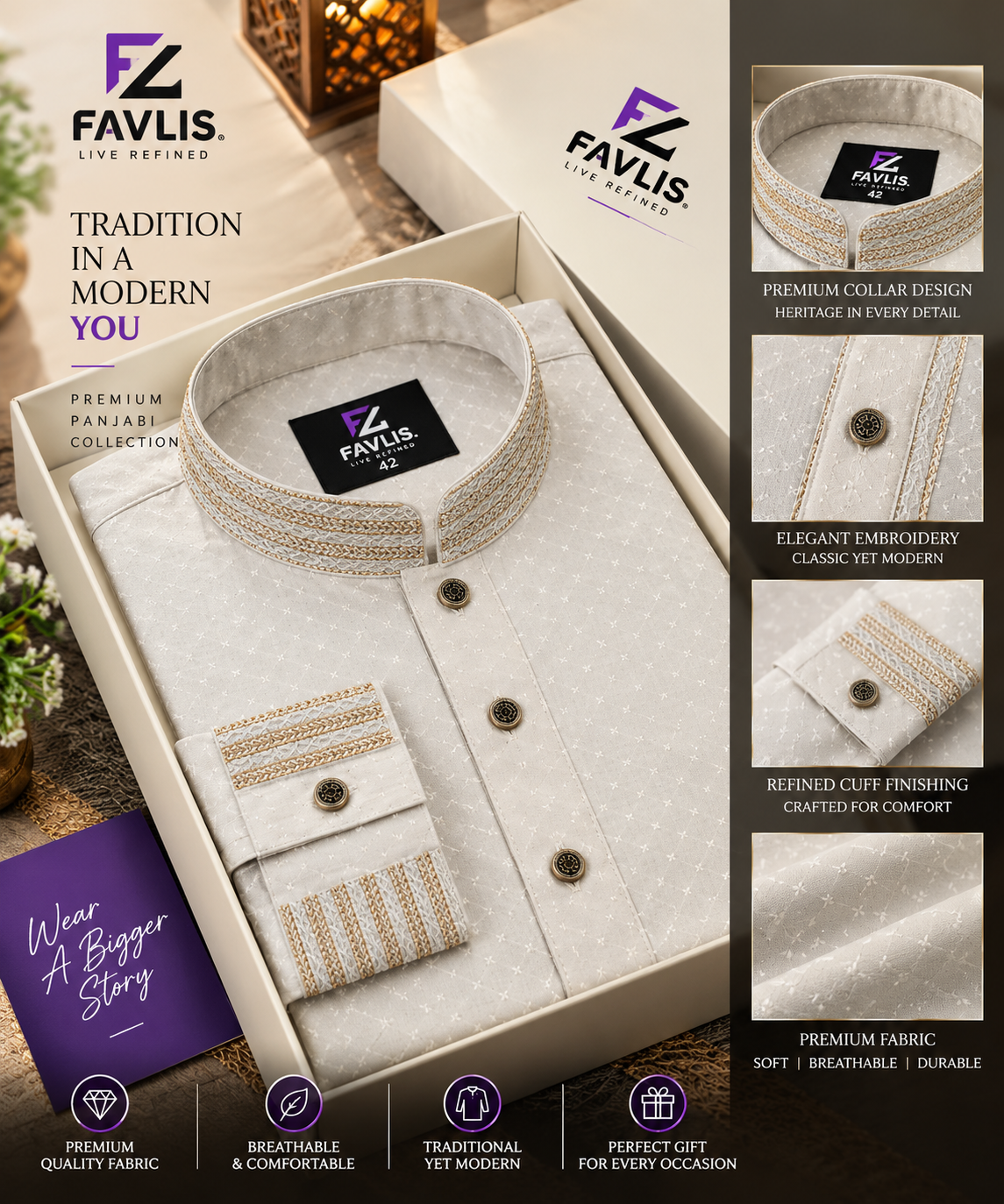 Exclusive Luxury Cotton Panjabi